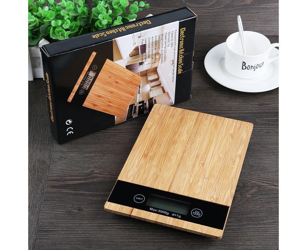 5kg Bamboo Kitchen Electronic Scale