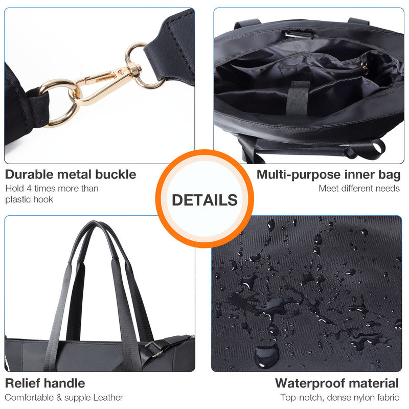Women's Weekender Travel Bag – Carry-On Duffle Gym & Overnight Bag