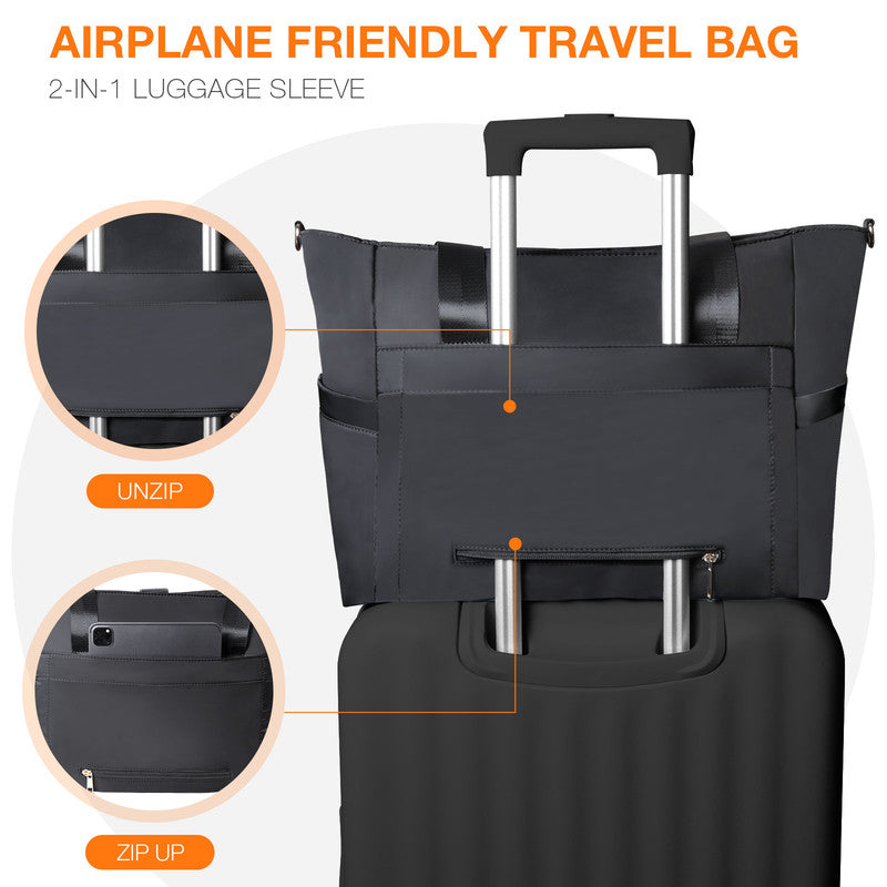 Women's Weekender Travel Bag – Carry-On Duffle Gym & Overnight Bag
