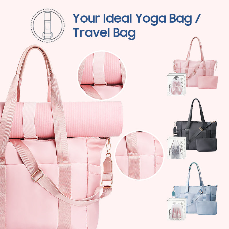 Women's Weekender Travel Bag – Carry-On Duffle Gym & Overnight Bag