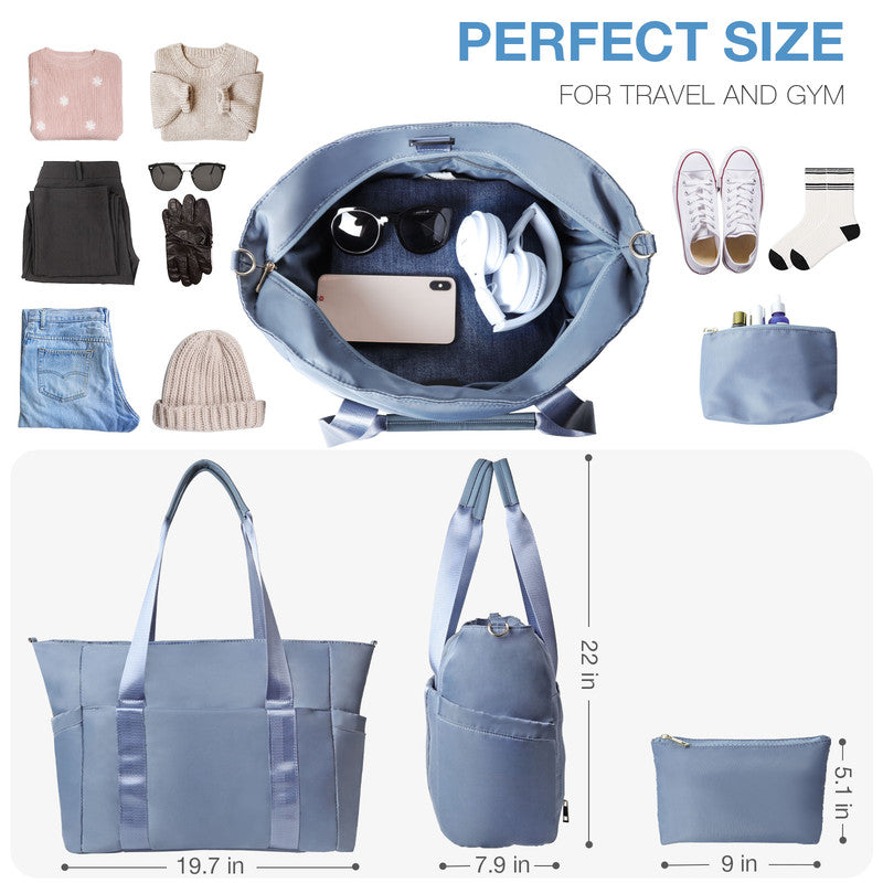 Women's Weekender Travel Bag – Carry-On Duffle Gym & Overnight Bag