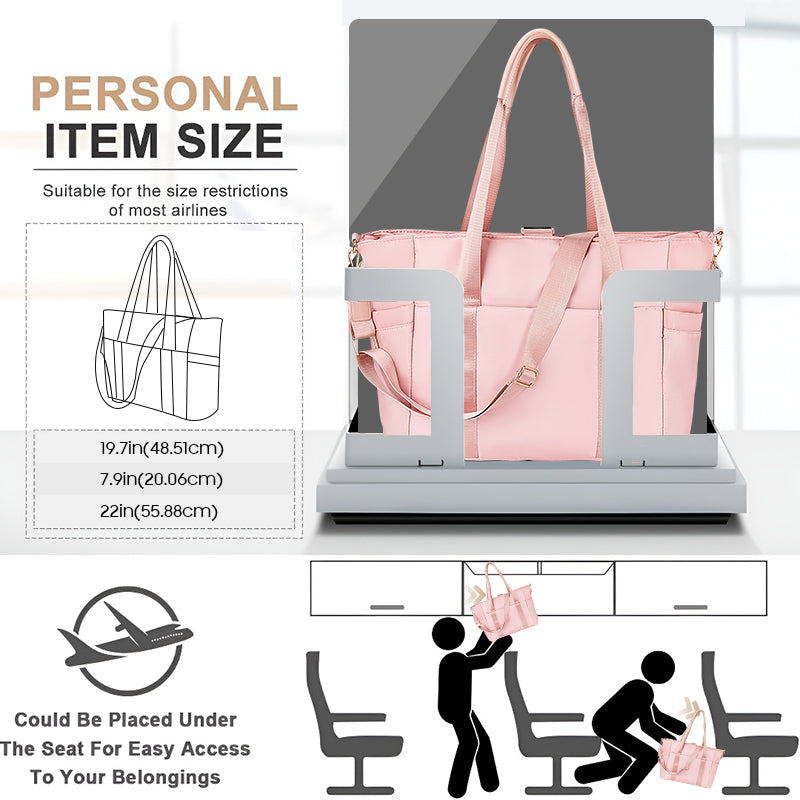 Women's Weekender Travel Bag – Carry-On Duffle Gym & Overnight Bag