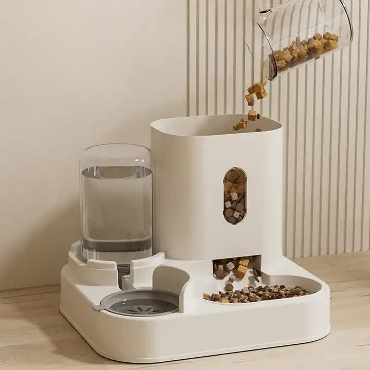 Smart Automatic Pet Feeder & Water Dispenser - Yellow