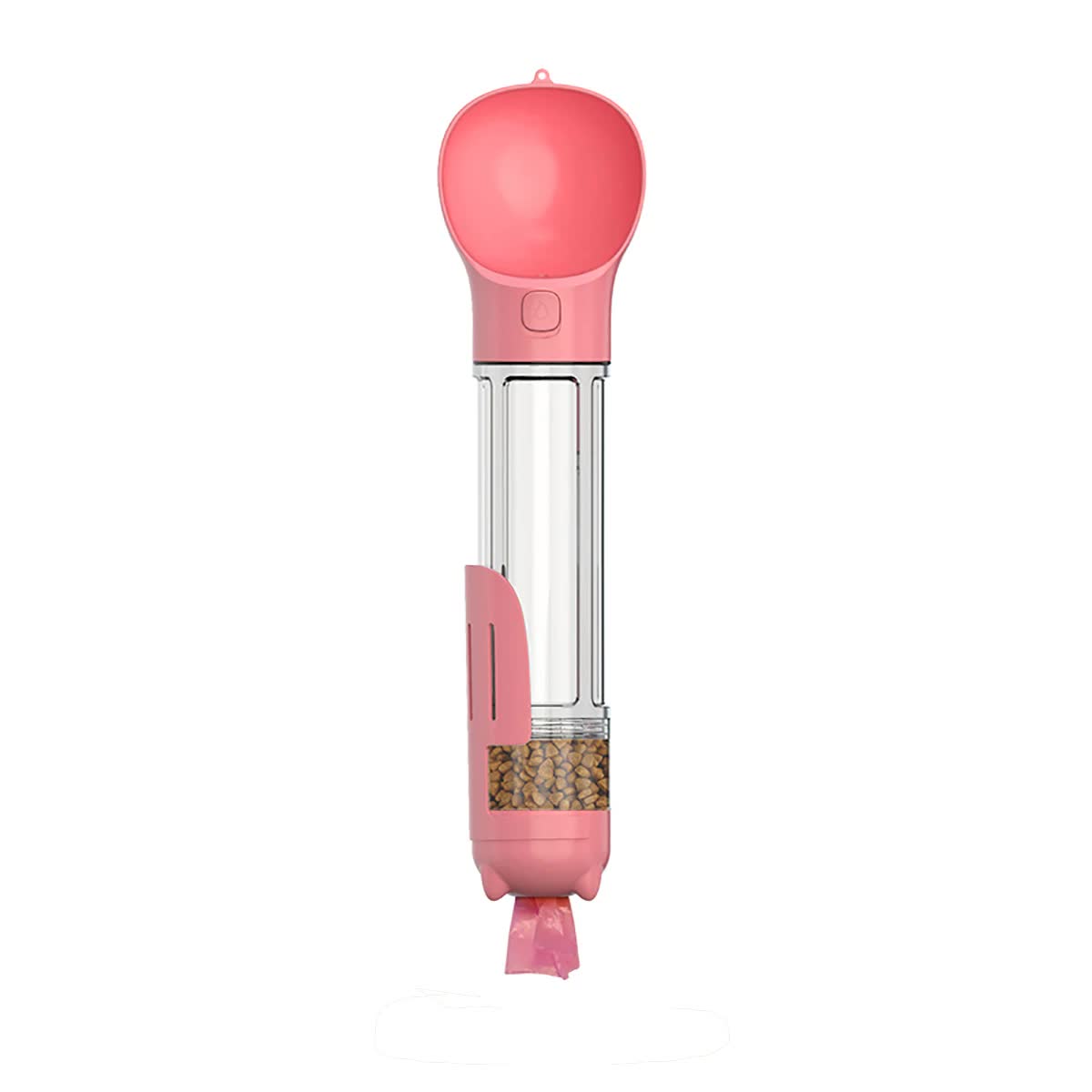 Portable Pet Water Bottle & Feeder 500ml - Pink
