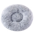 50cm Round Plush Pet Bed - Grey
