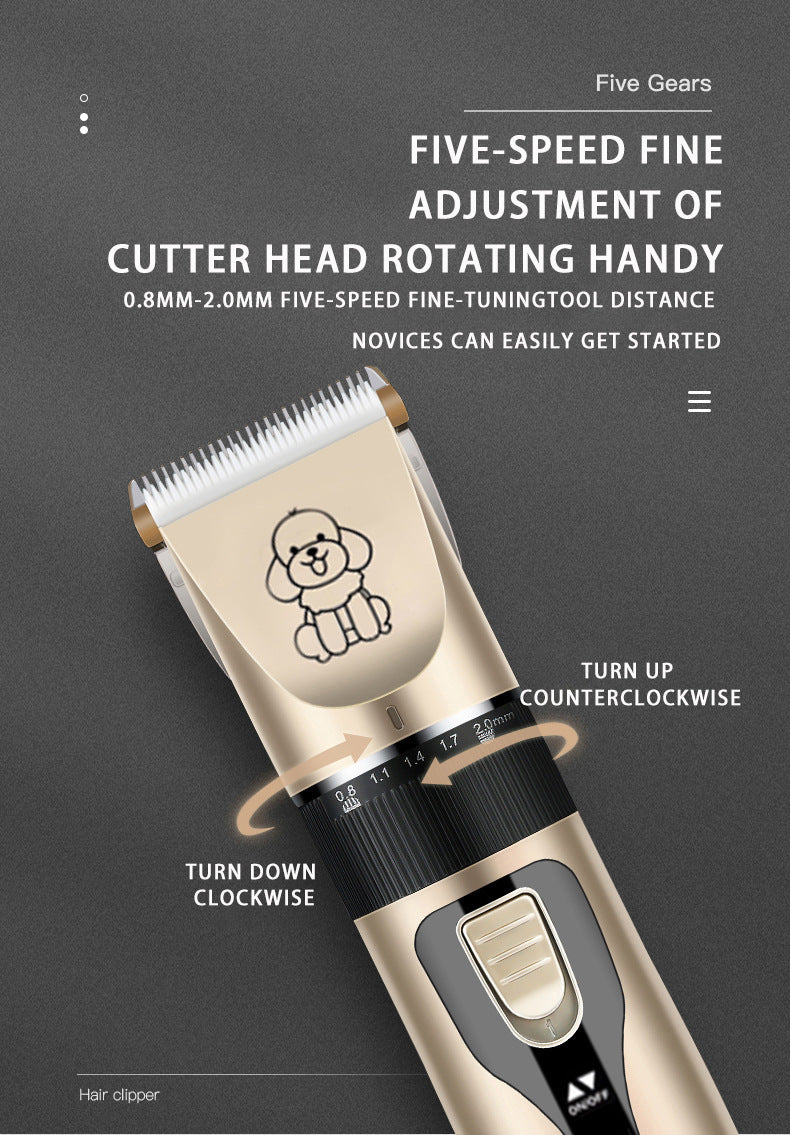 Rechargeable Pet Hair Clipper Kit - Gold