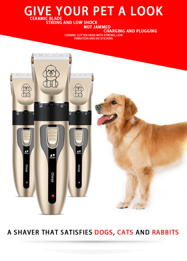 Rechargeable Pet Hair Clipper Kit - Platinum