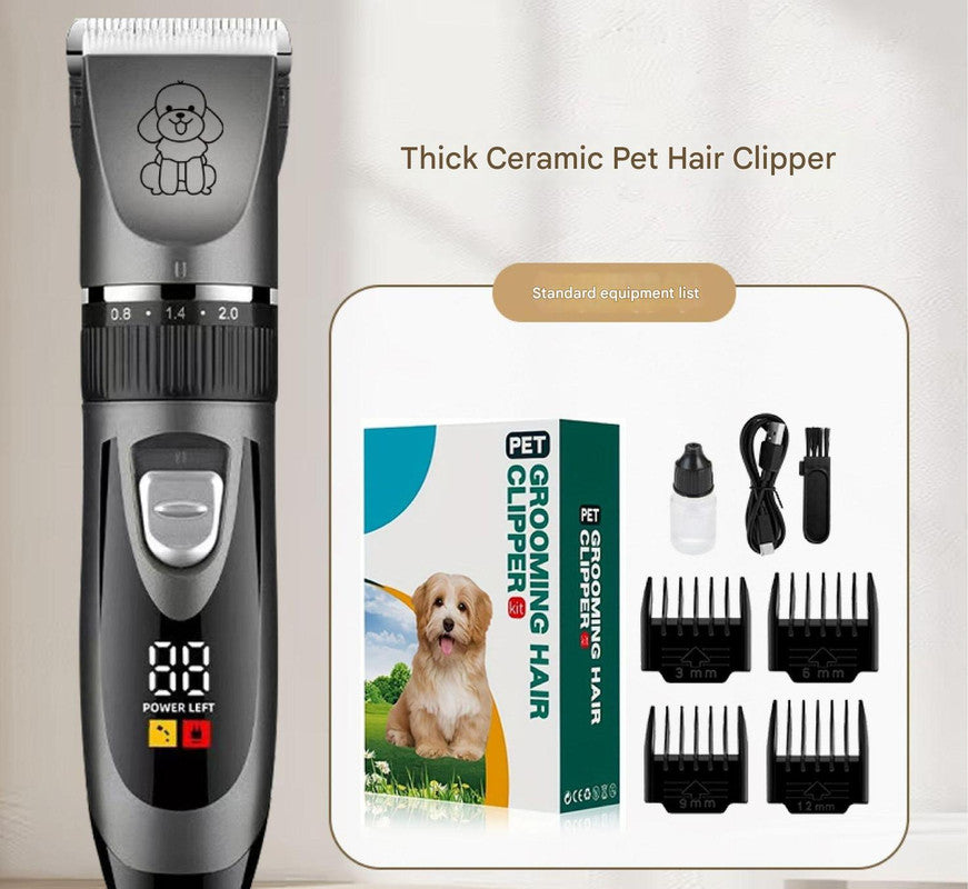 Rechargeable Pet Hair Clipper Kit - Gray