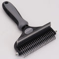 Dual-Sided Pet Grooming Comb - Grey