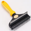 Dual-Sided Pet Grooming Comb - Wheat