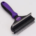 Dual-Sided Pet Grooming Comb - Purple