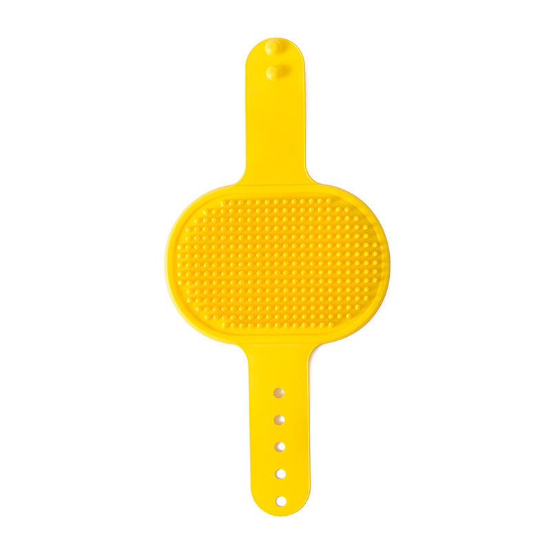 Silicone Pet Grooming Massage Brush 3-Pack - Yellow