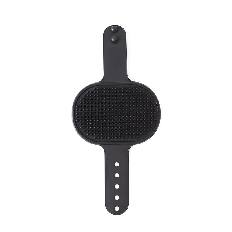 Silicone Pet Grooming Massage Brush 3-Pack - Black