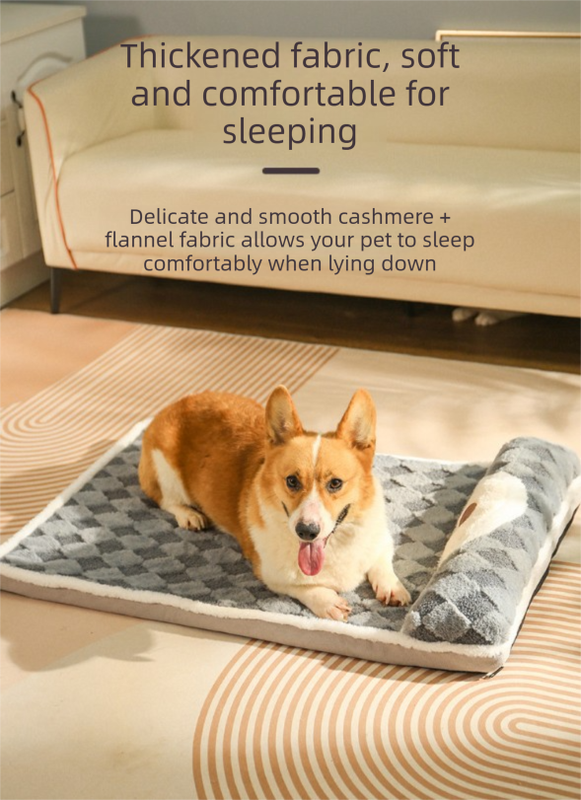 XL Thickened Soft Pet Bed Mat - Grey