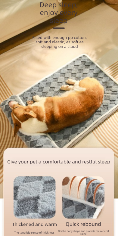 XL Thickened Soft Pet Bed Mat - Grey
