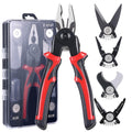 5-in-1 Interchangeable Plier Tool Set - Black & Red