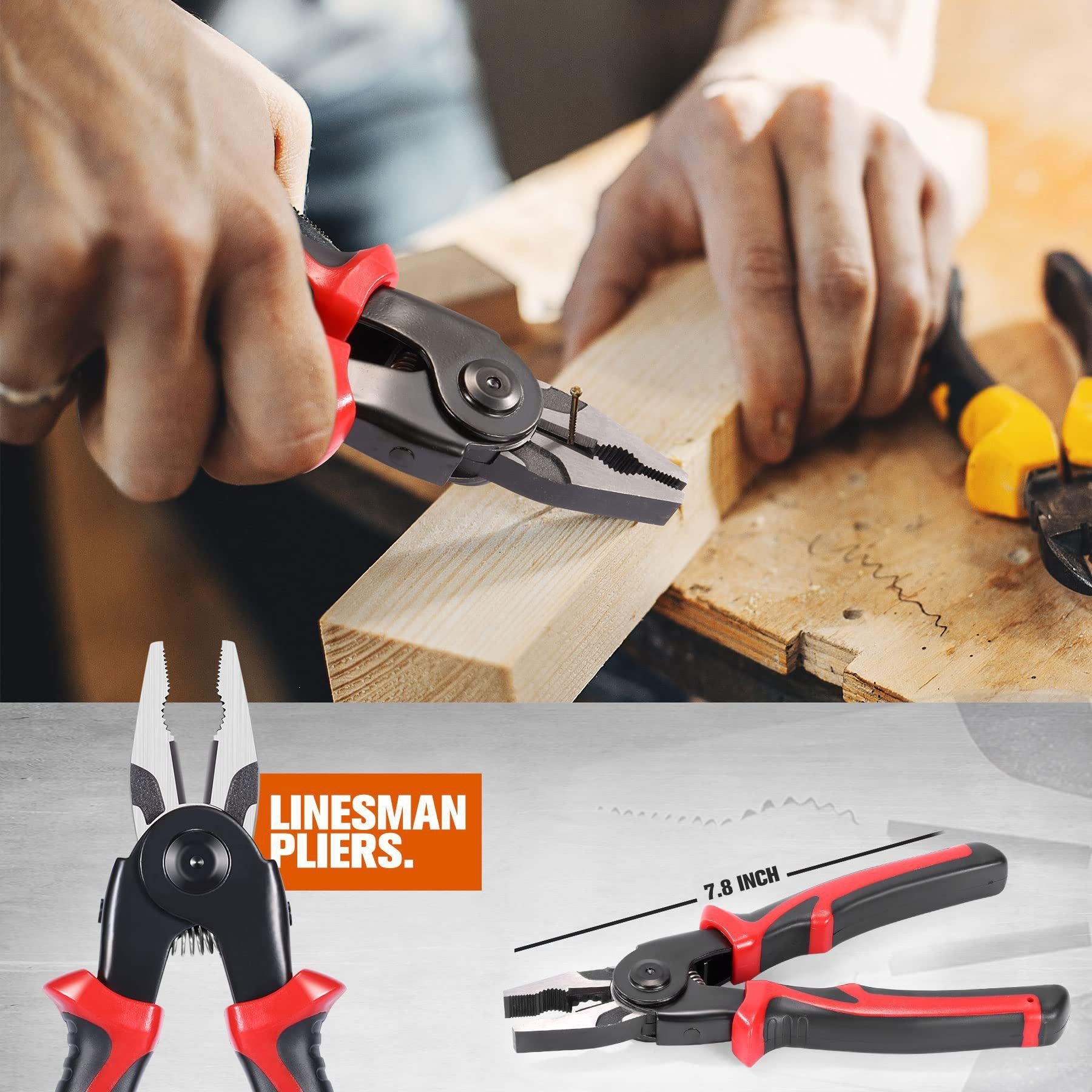 5-in-1 Interchangeable Plier Tool Set - Black & Red