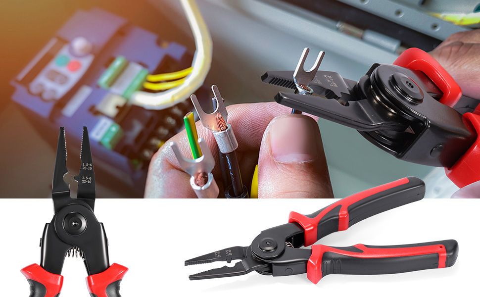 5-in-1 Interchangeable Plier Tool Set - Black & Red