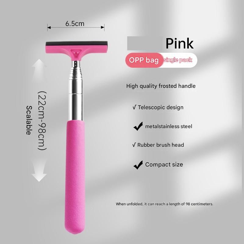 Telescopic Car Mirror Wiper 98cm - Pink