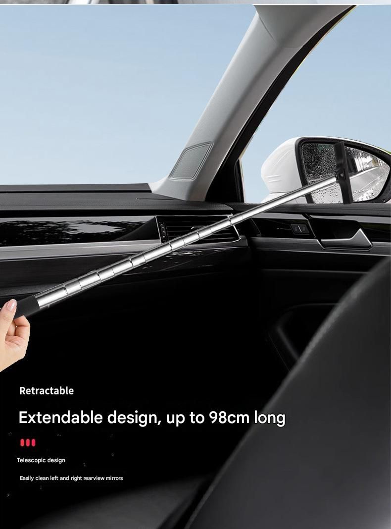 Telescopic Car Mirror Wiper 98cm - Pink