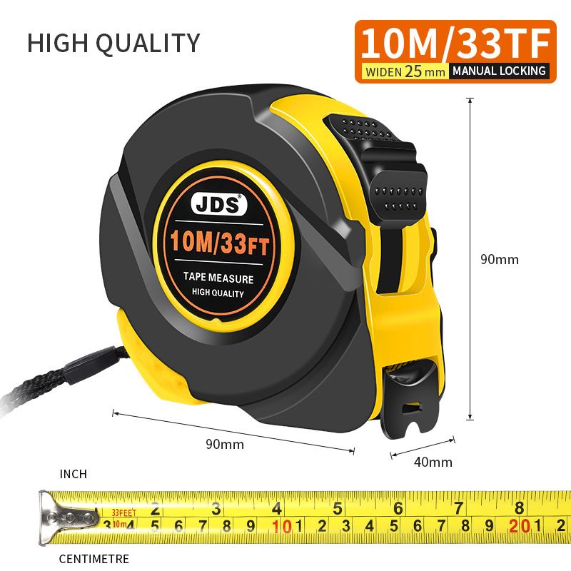 10m Heavy Duty Steel Tape Measure - Metric & Imperial
