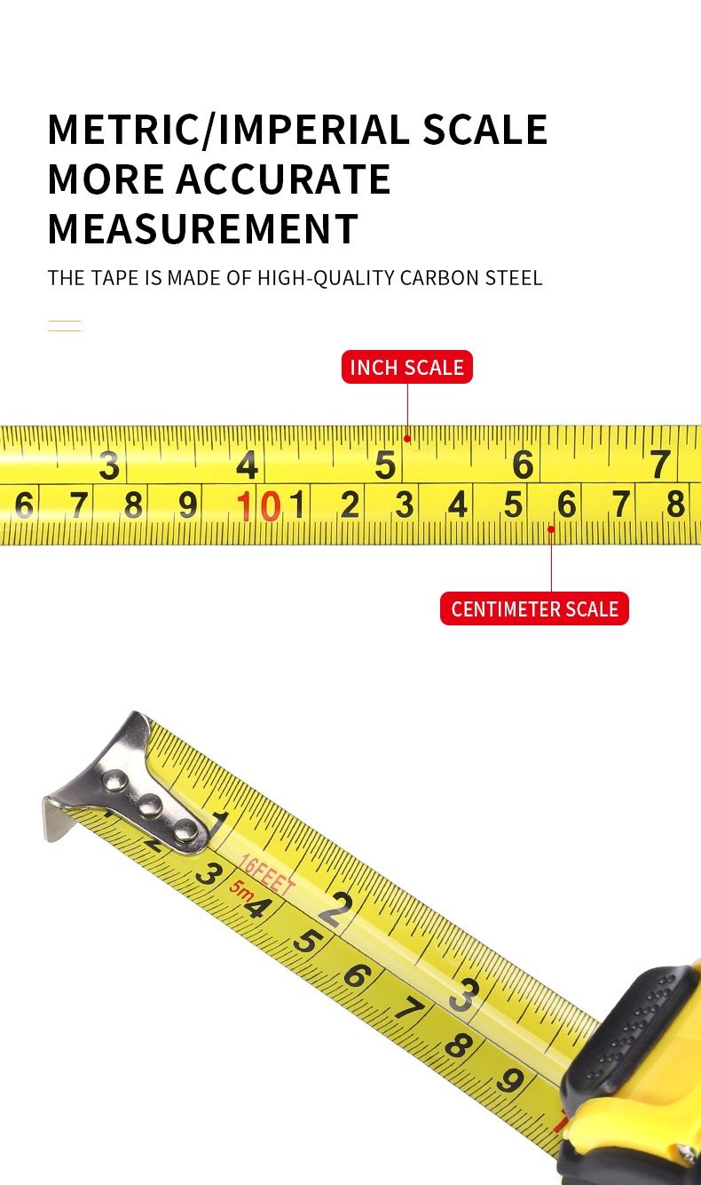 10m Heavy Duty Steel Tape Measure - Metric & Imperial