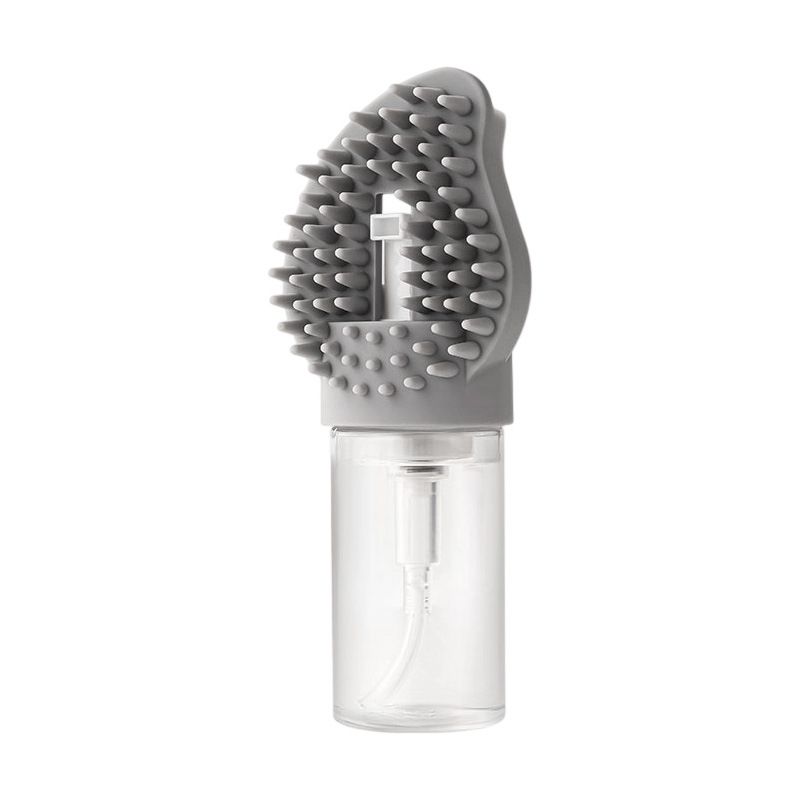 Silicone Pet Shampoo Brush & Massage Comb - Grey