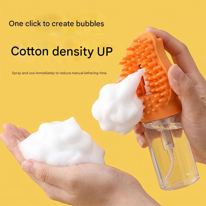 Silicone Pet Shampoo Brush & Massage Comb - Grey