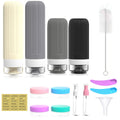 Silicone Travel Toiletry Bottles Set with Case - Style 07
