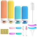 Silicone Travel Toiletry Bottles Set with Case - Style 09