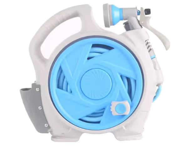 Portable Garden Hose Reel Cart 14m - Blue