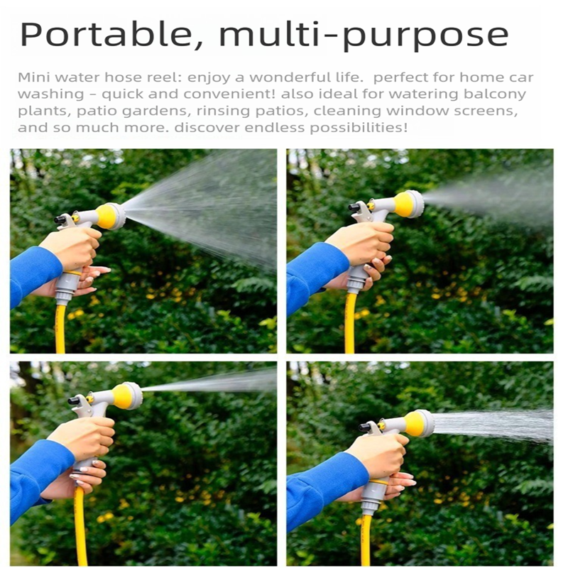 Portable Garden Hose Reel Cart 14m - Yellow