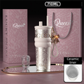 Aurora Starry Night Insulated Travel Mug 710ml - Silver (Ceramic)
