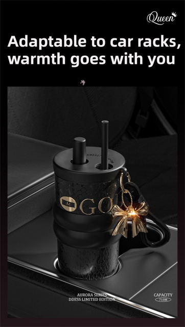 Aurora Starry Night Insulated Travel Mug 710ml - Silver (Ceramic)