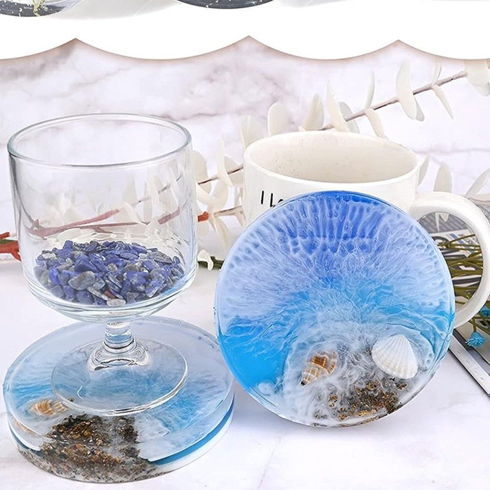 DIY Resin Coaster Silicone Mould Set - 2 Pack