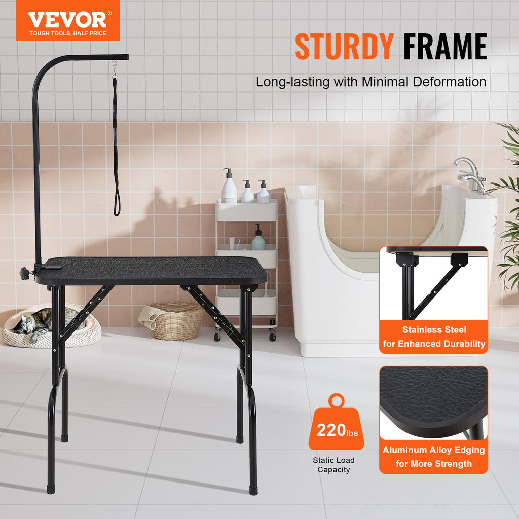Foldable Pet Grooming Table Arm with Clamp