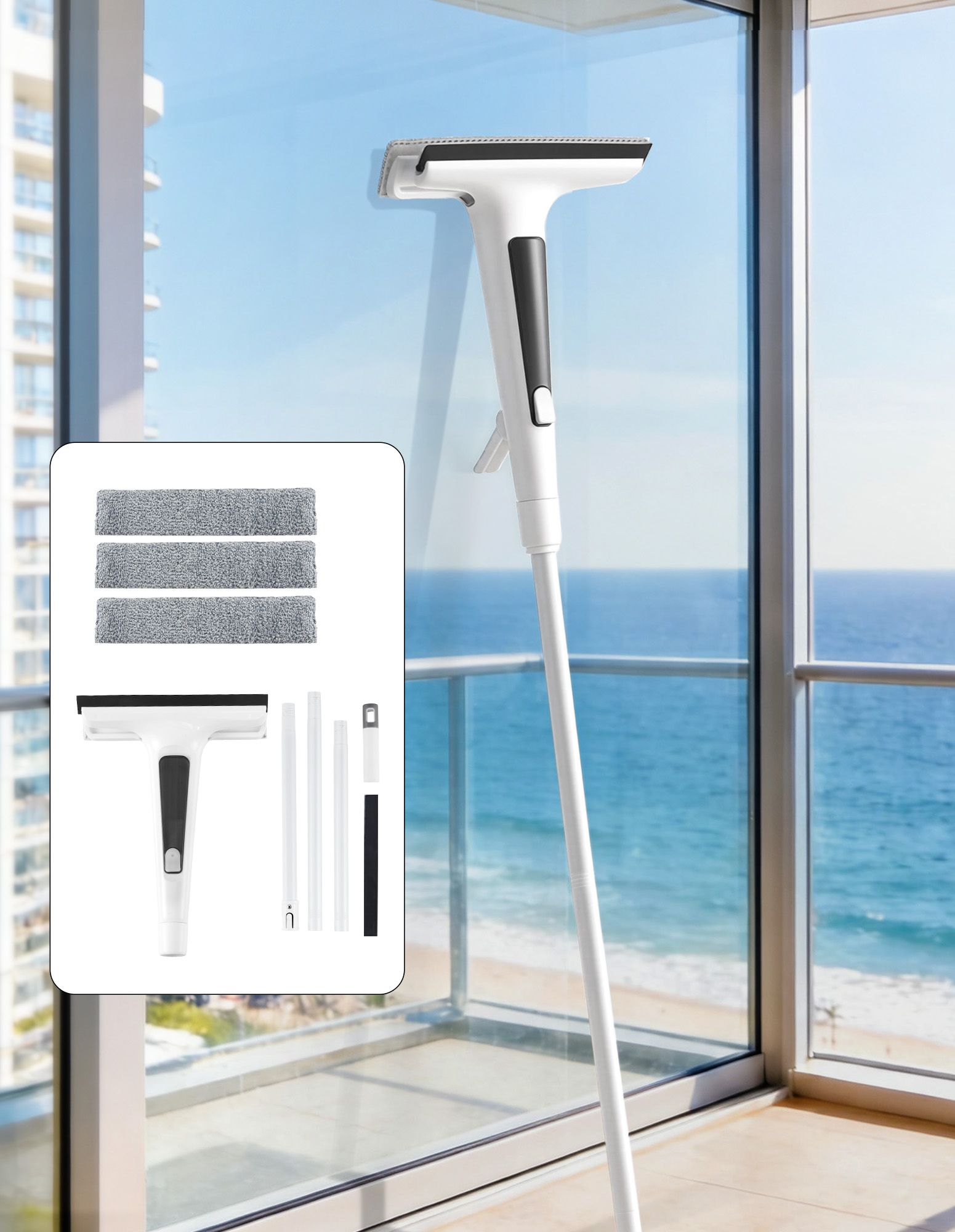 Giantz Extendable Window Cleaner with Water Tank 136cm