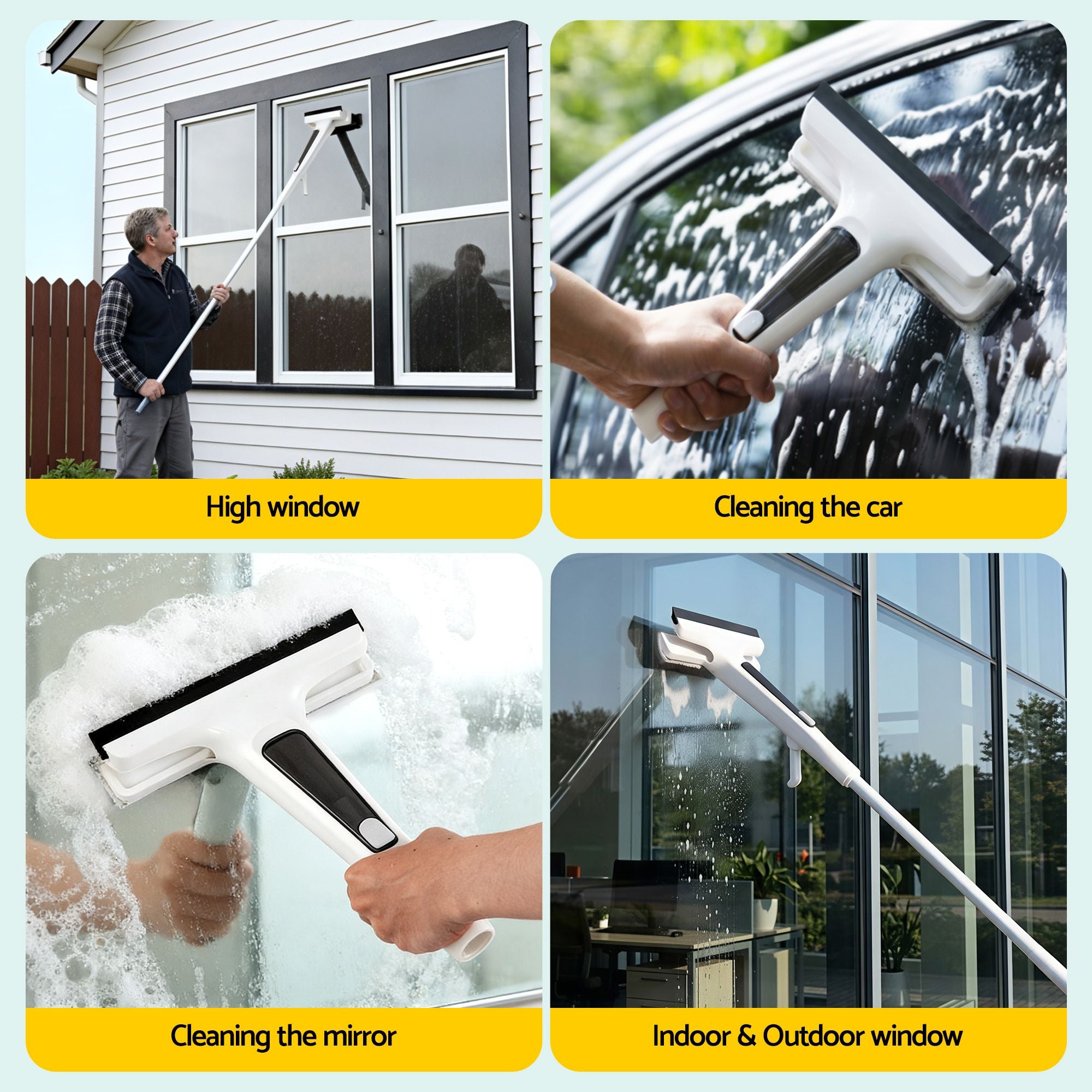 Giantz Extendable Window Cleaner with Water Tank 136cm